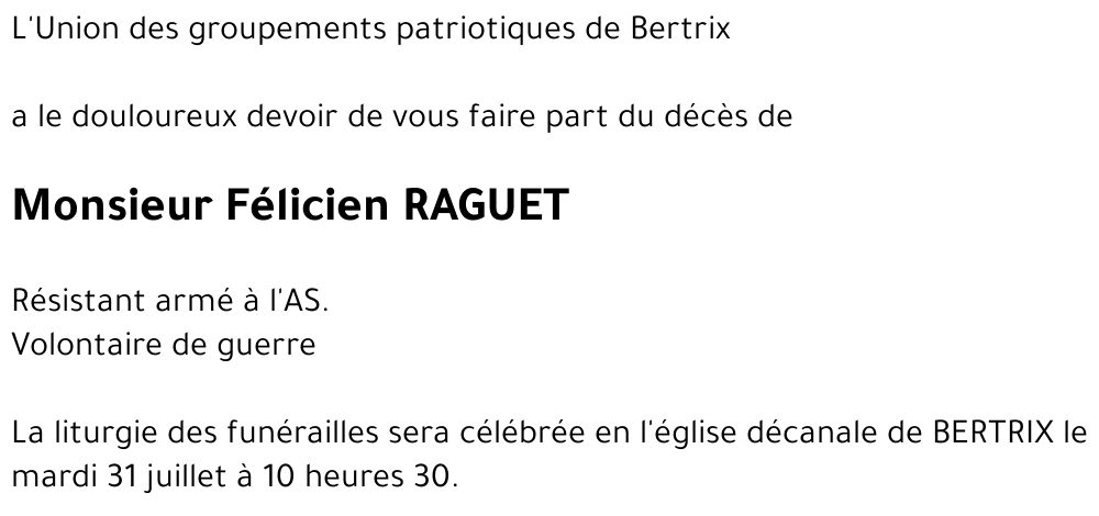 Félicien RAGUET