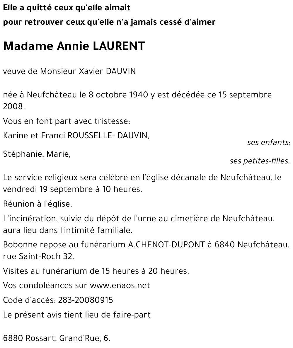 Annie LAURENT