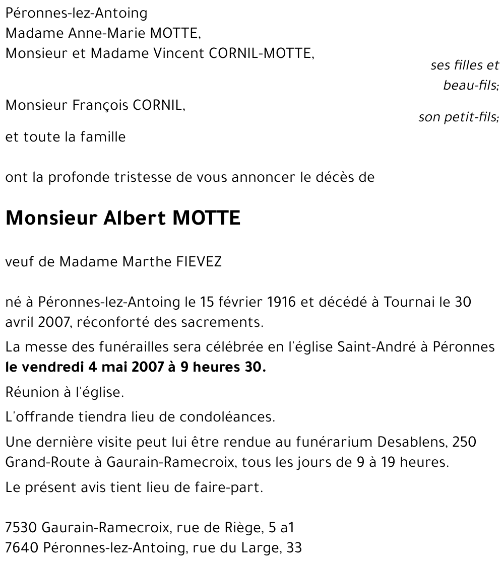 Albert MOTTE