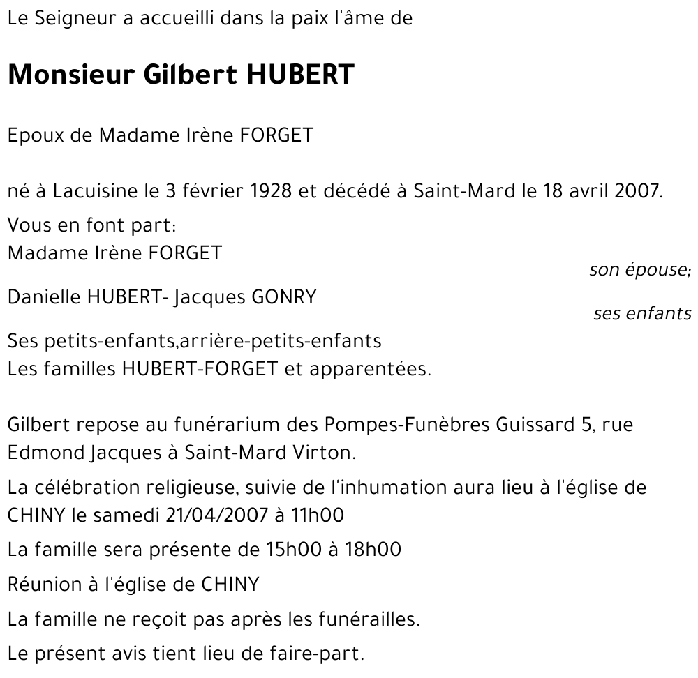 Gilbert HUBERT