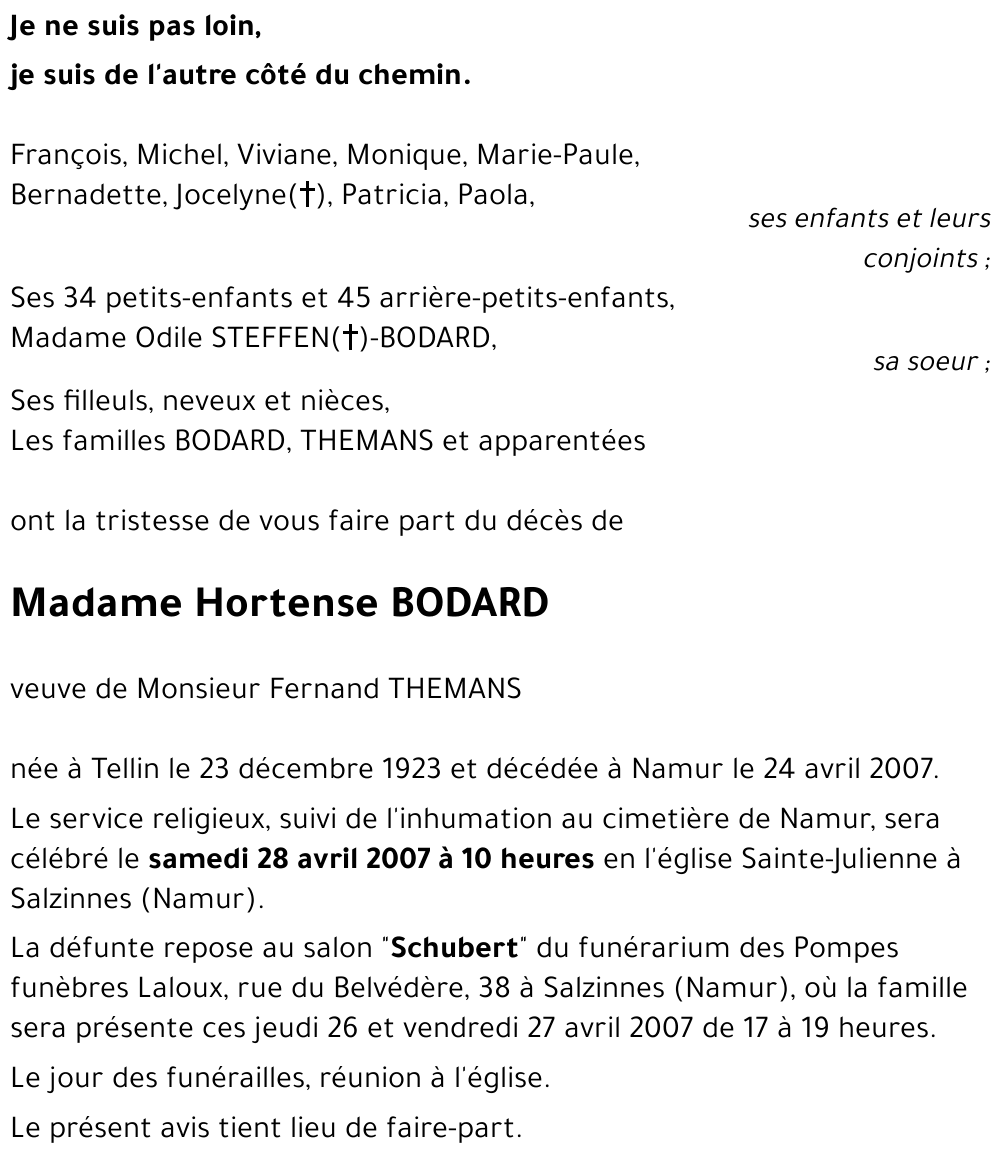 Hortense BODARD