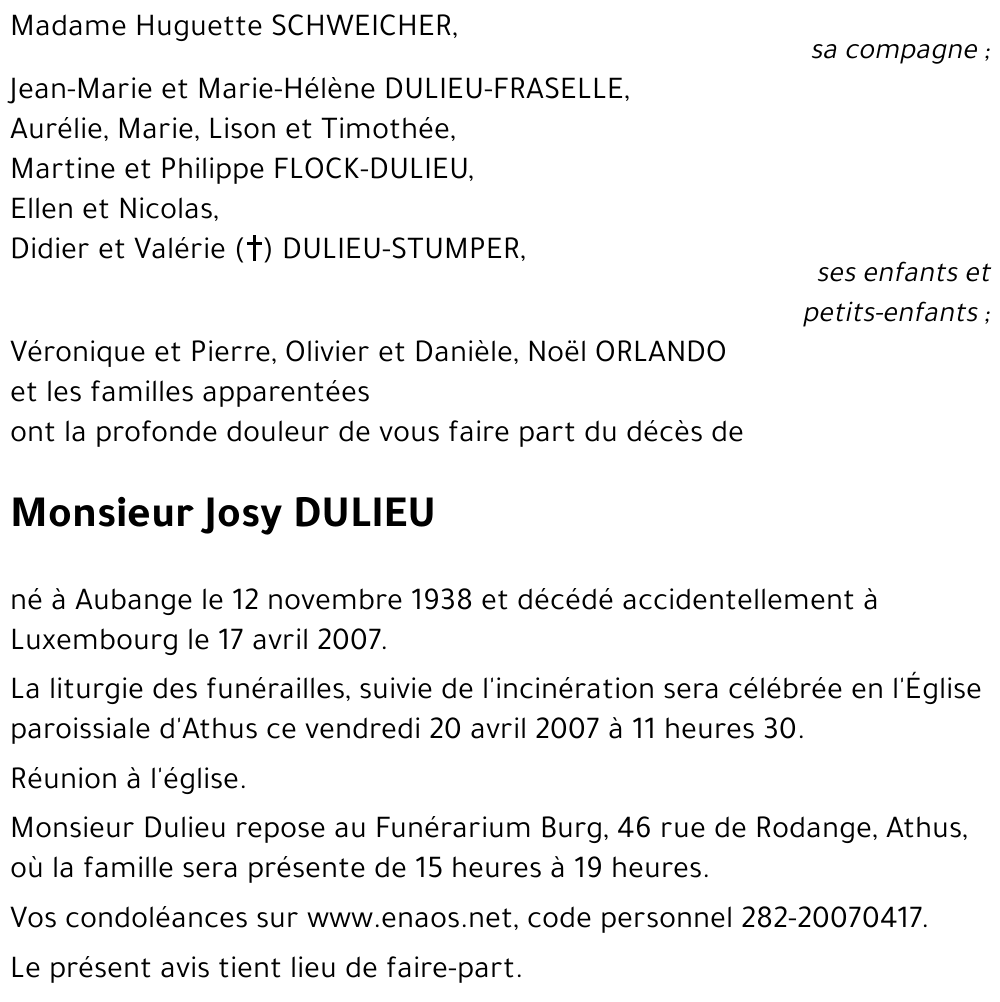 Josy DULIEU