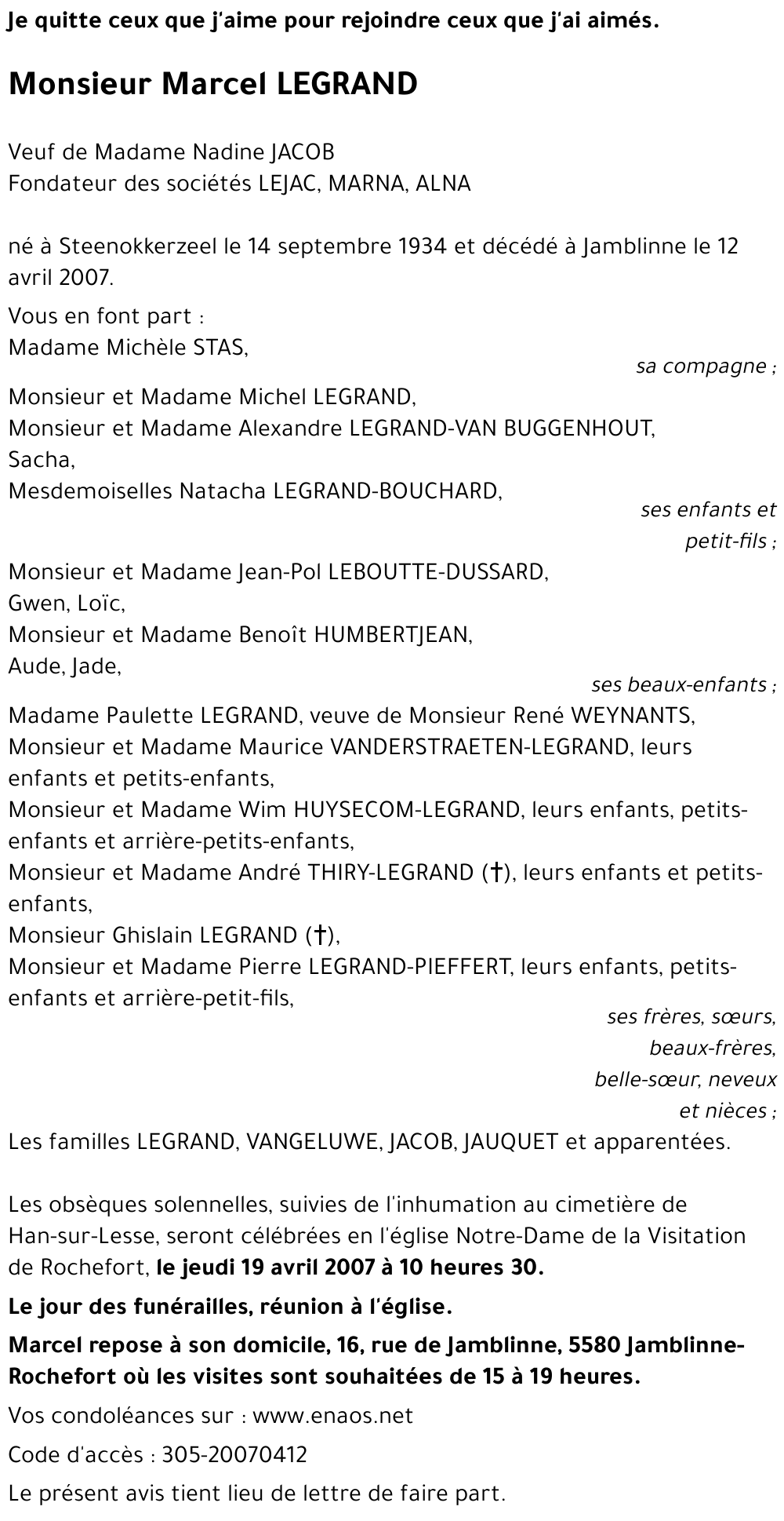 Marcel LEGRAND