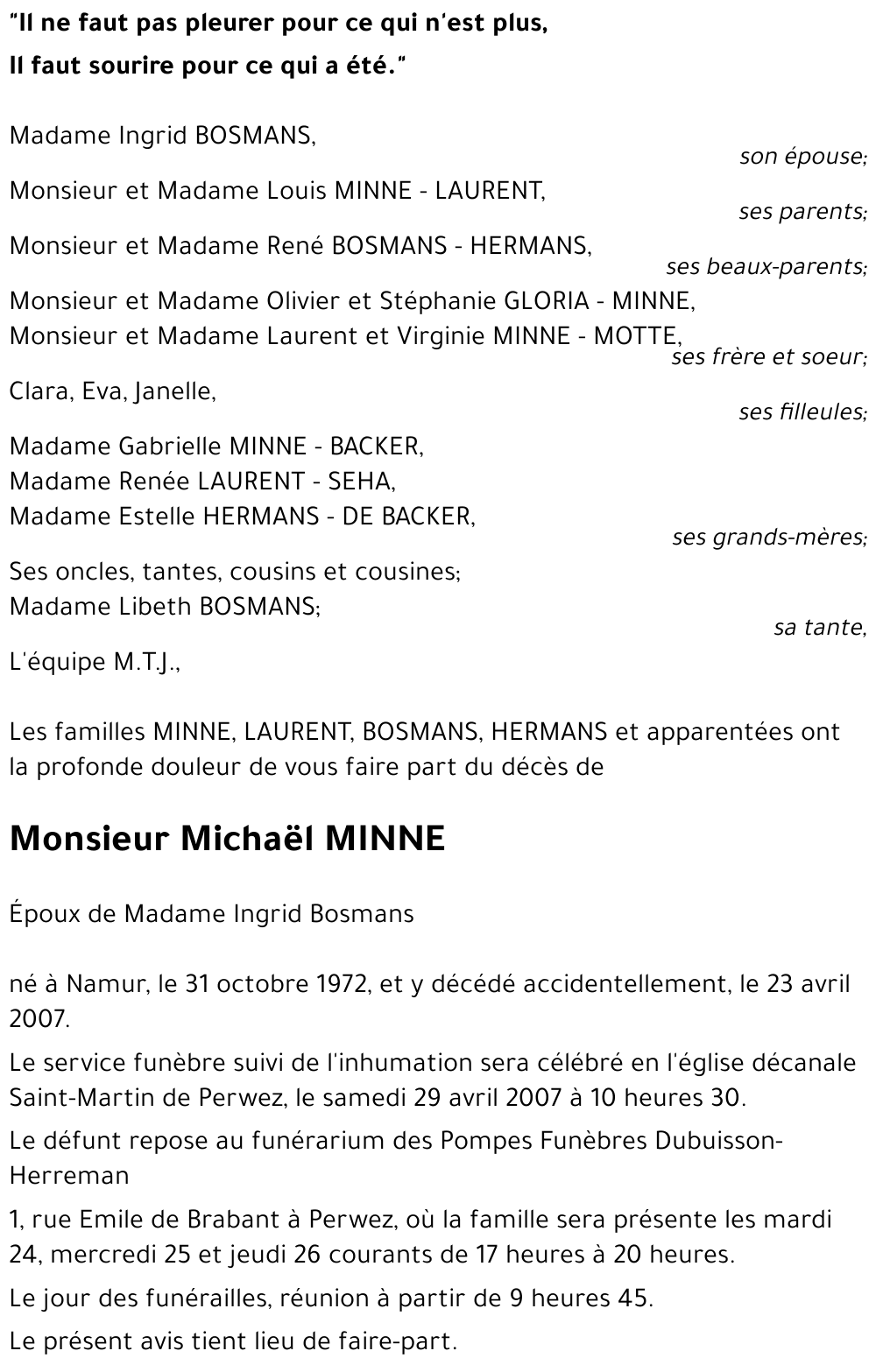 Michaël MINNE