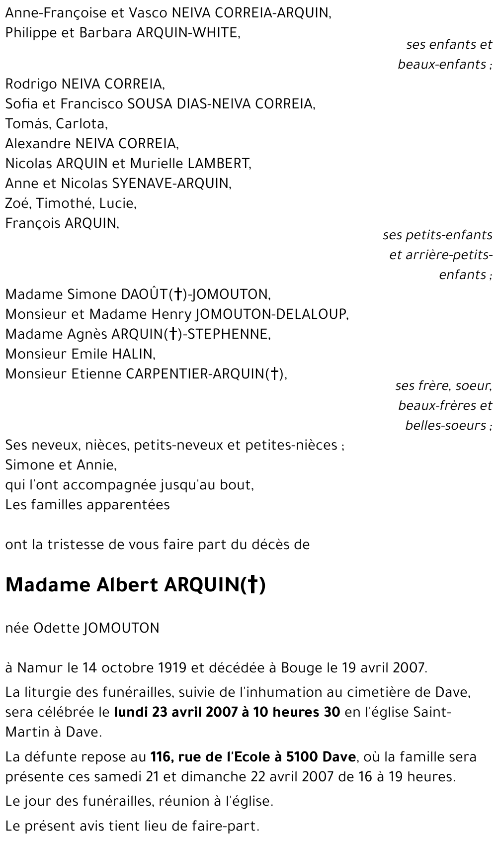 Odette JOMOUTON