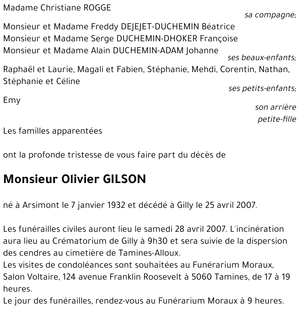 Olivier GILSON