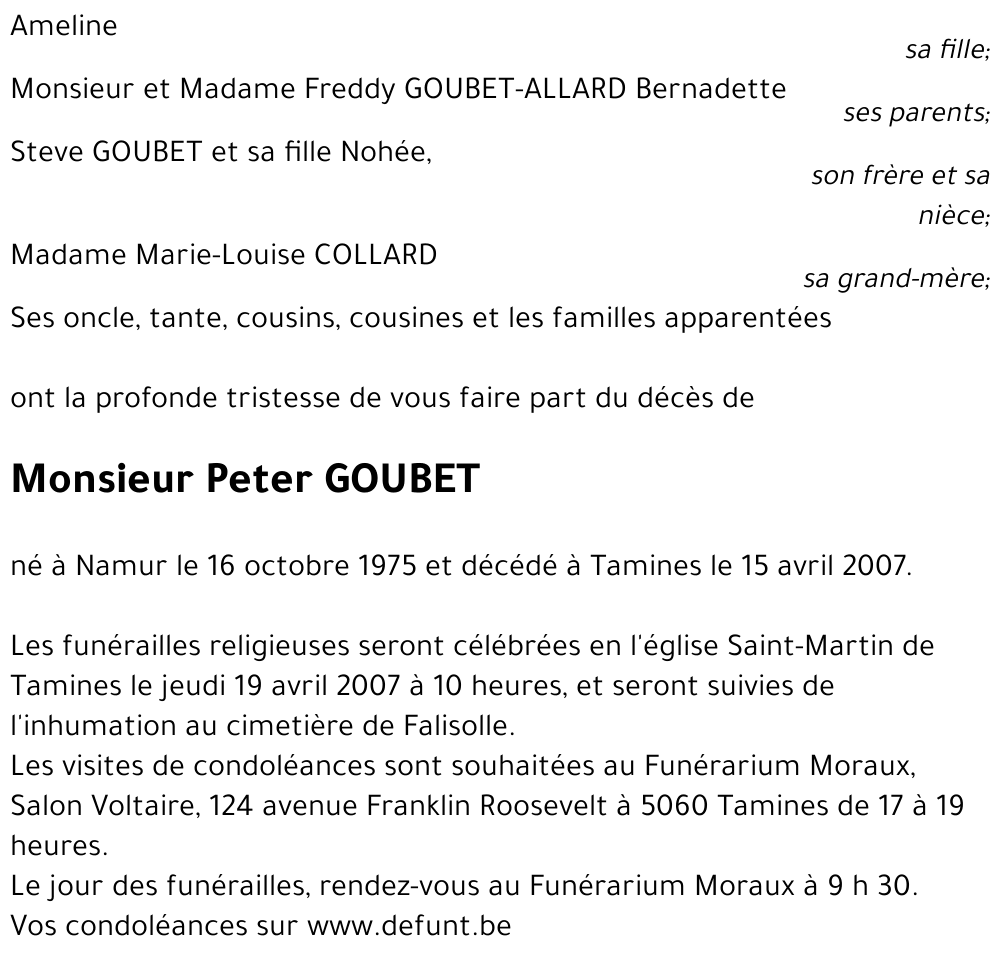 Peter GOUBET