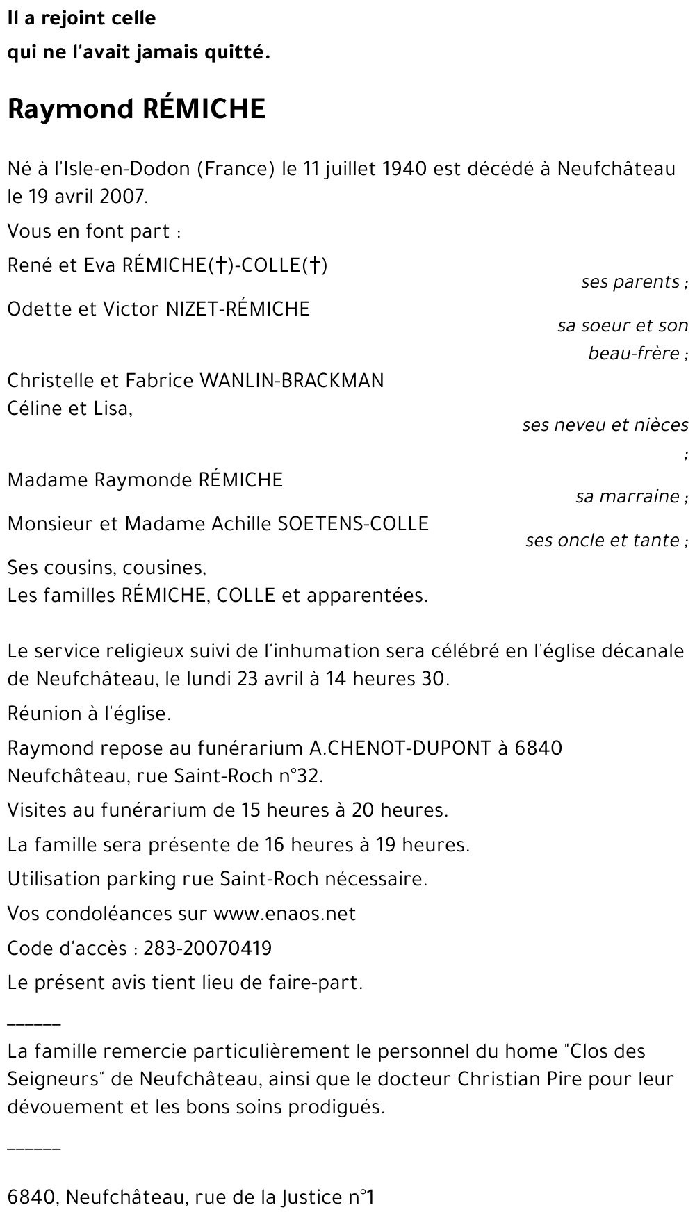 Raymond RÉMICHE