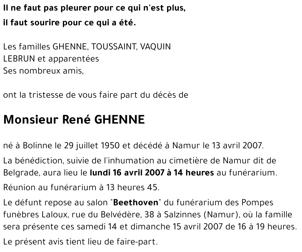 René GHENNE