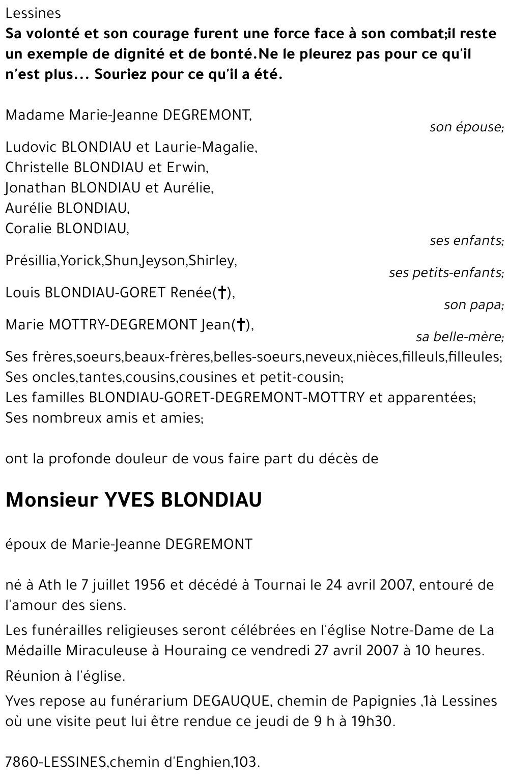 YVES BLONDIAU