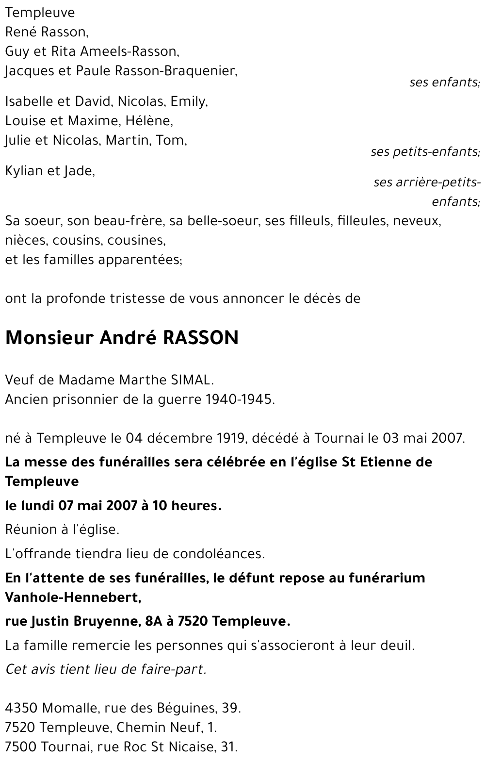 André RASSON