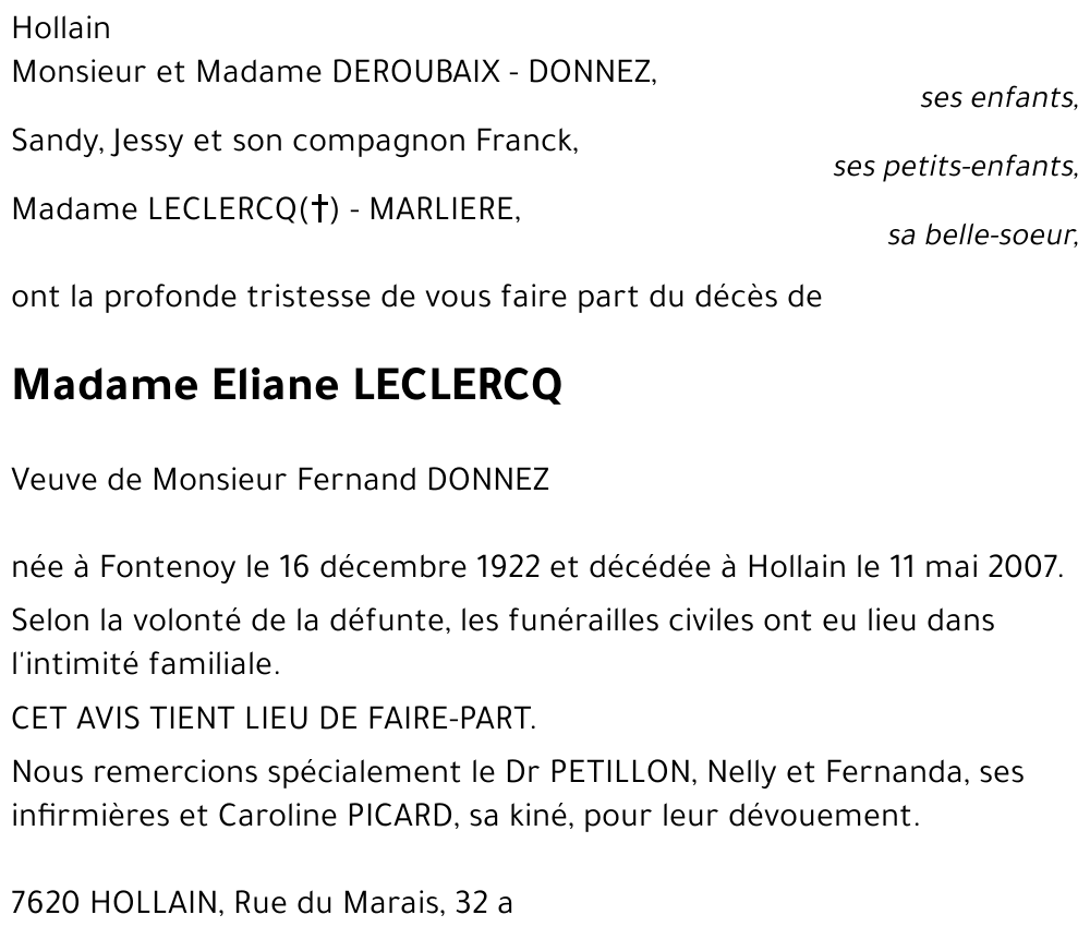 Eliane LECLERCQ