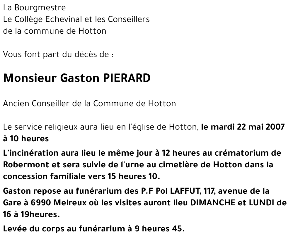 Gaston PIERARD