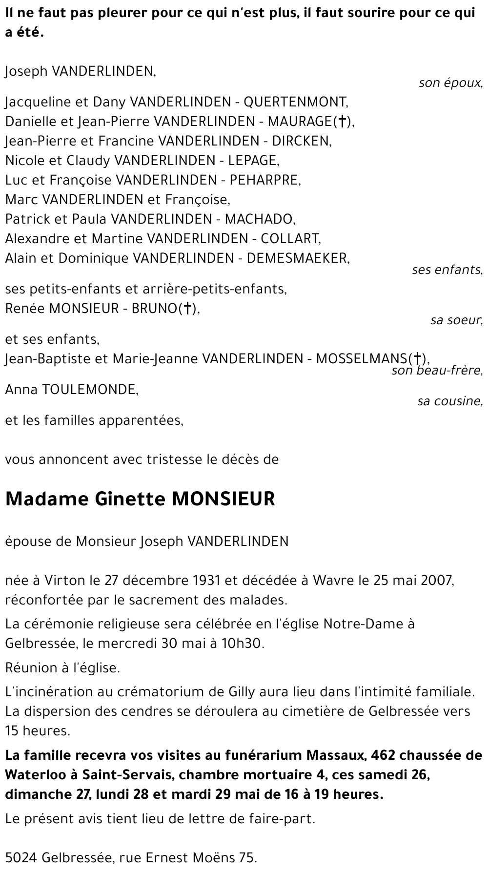 Ginette MONSIEUR