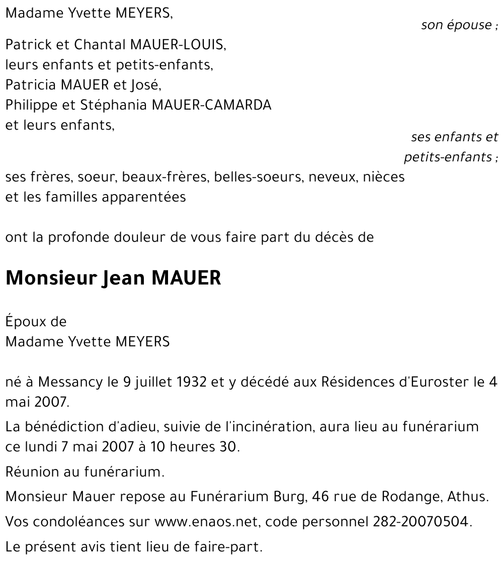 Jean MAUER