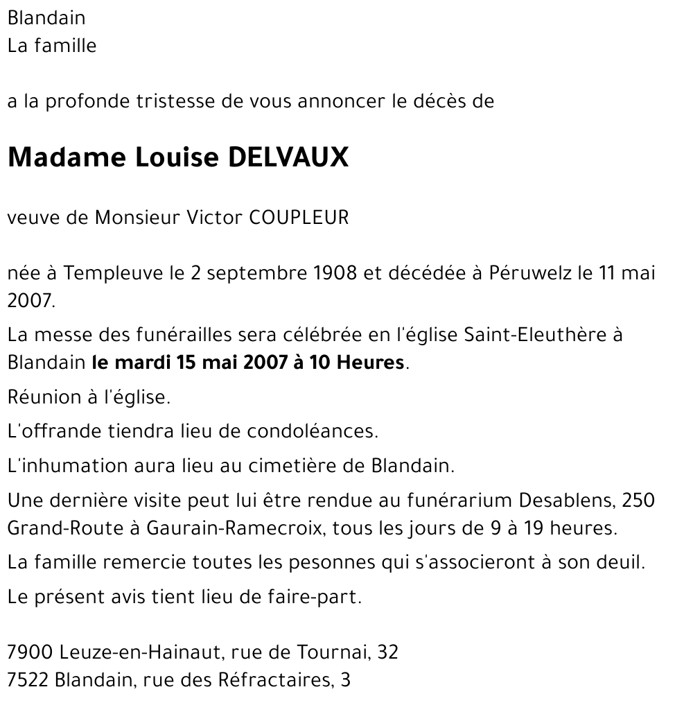 Louise DELVAUX