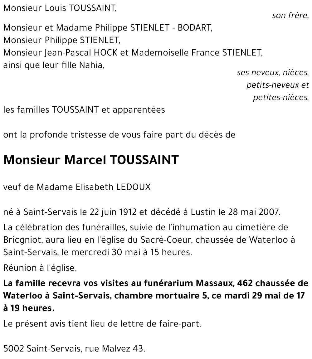 Marcel TOUSSAINT