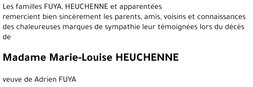 Marie-Louise HEUCHENNE