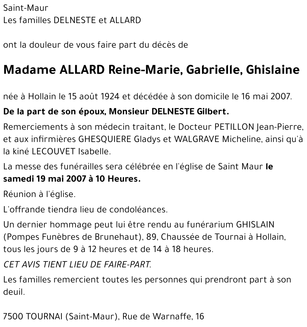 Reine-Marie ALLARD