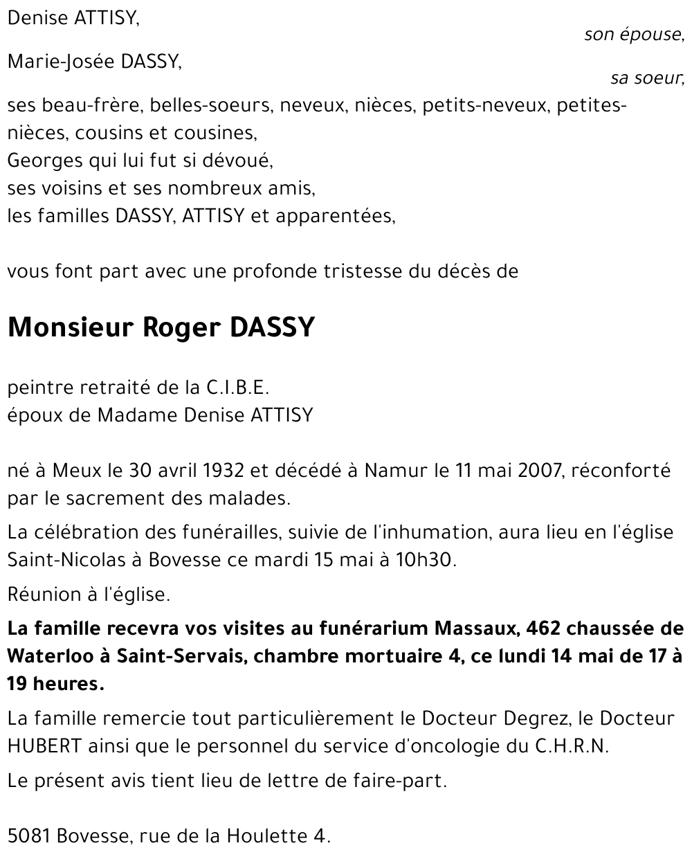 Roger DASSY