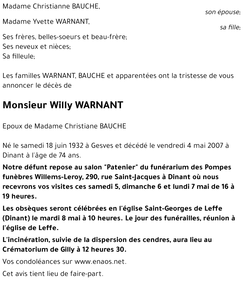 Willy WARNANT