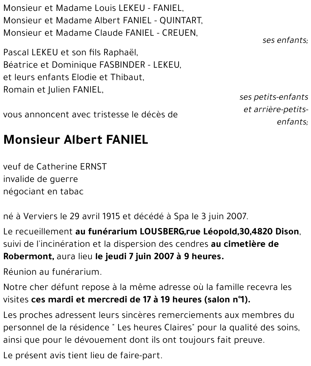 Albert FANIEL