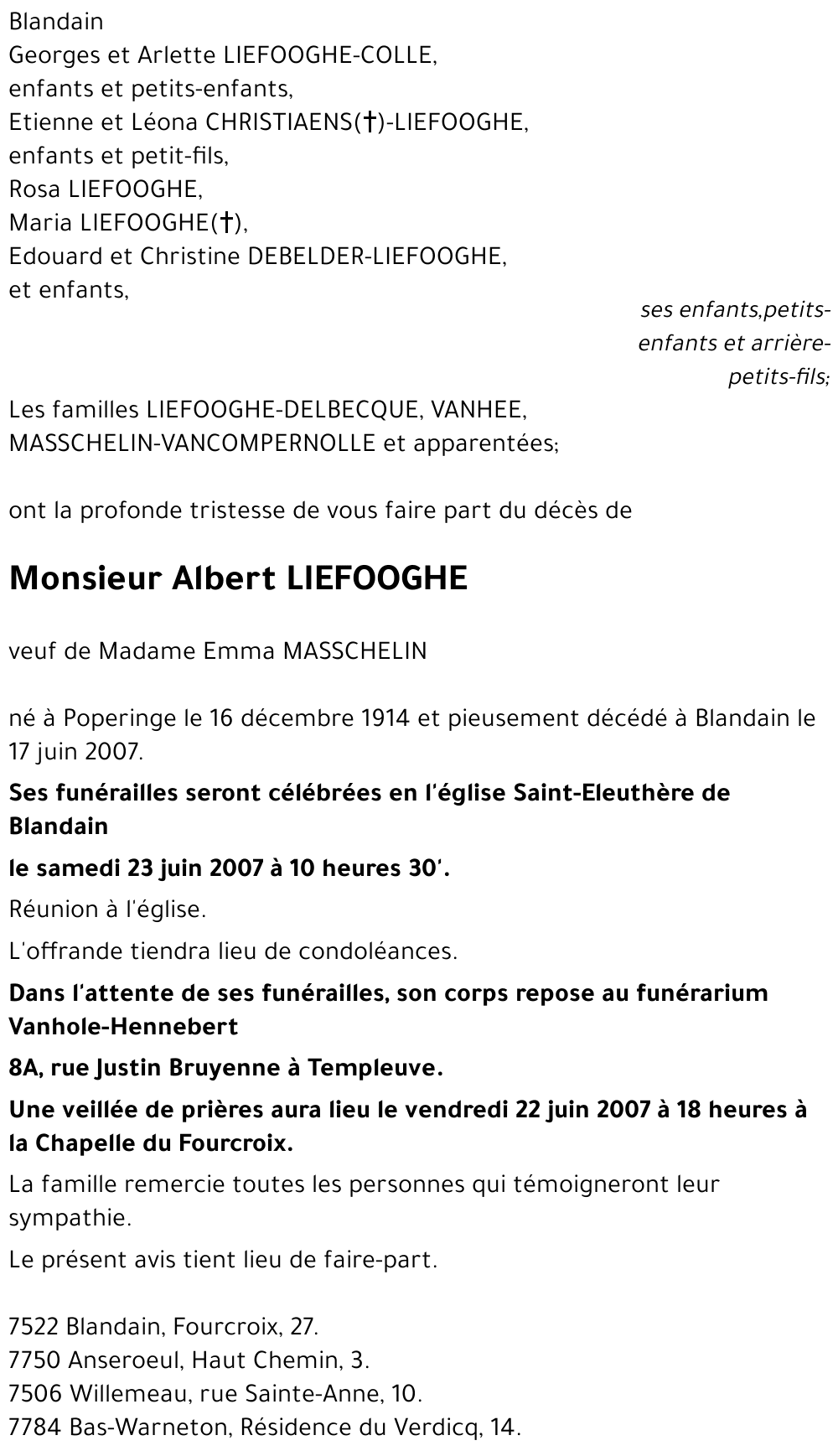 Albert LIEFOOGHE