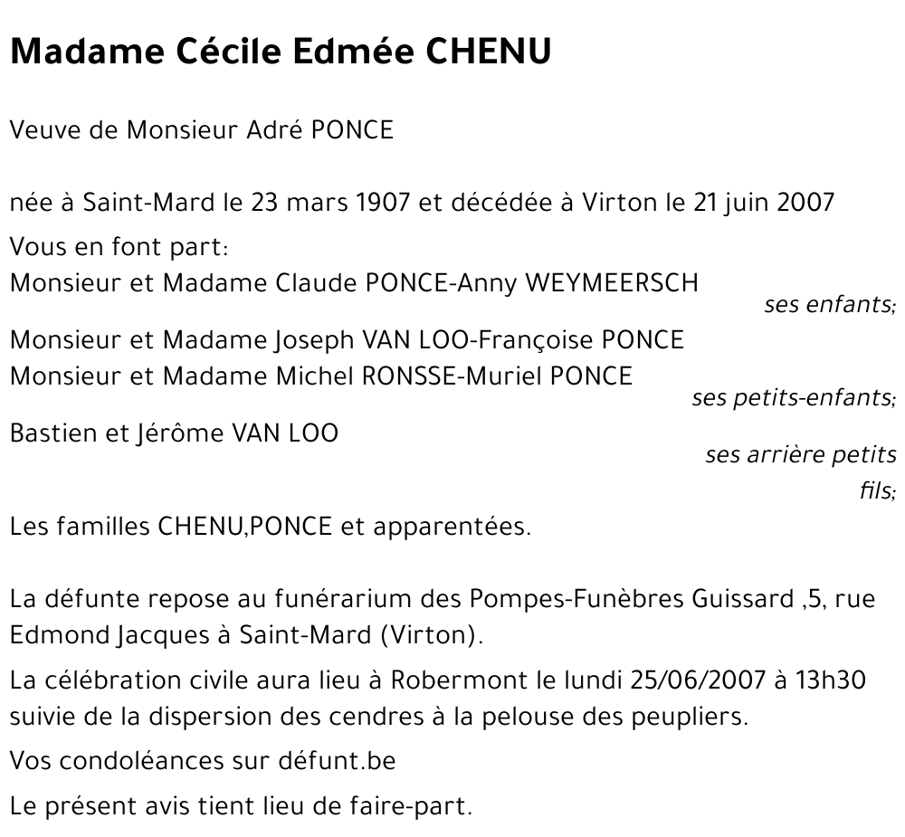 Cécile Edmée CHENU