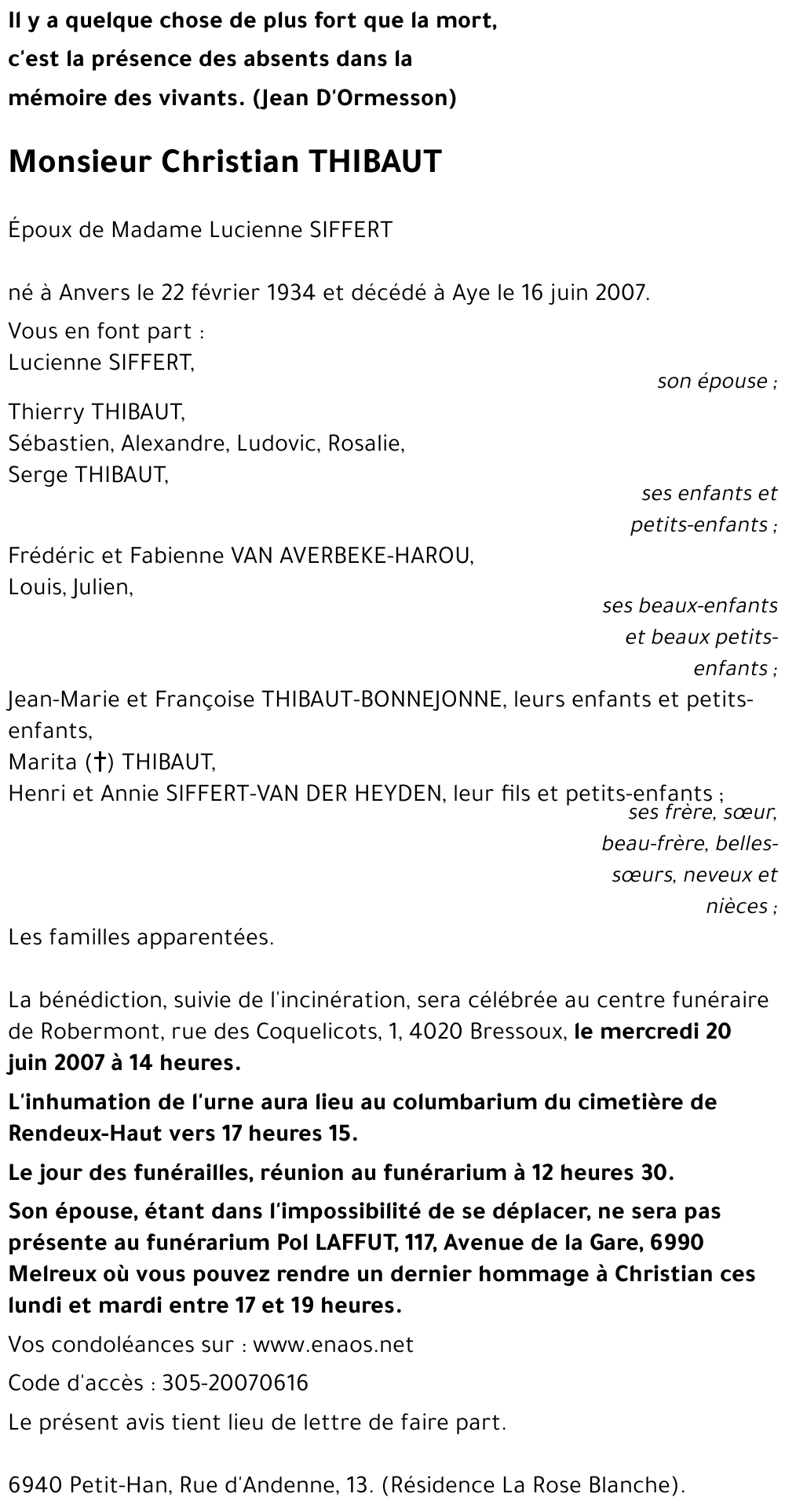 Christian THIBAUT