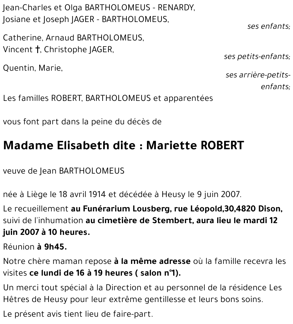 Elisabeth ROBERT