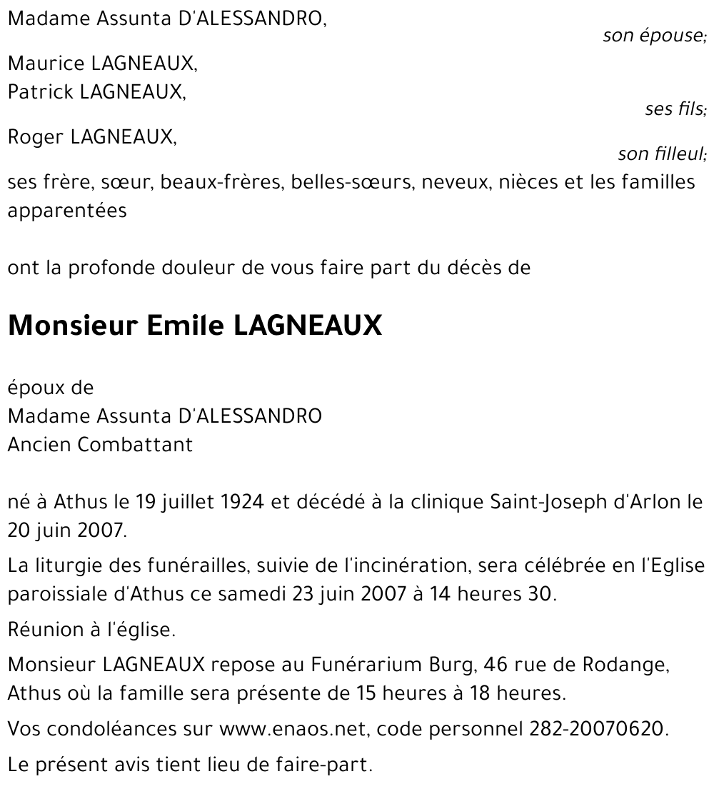 Emile LAGNEAUX