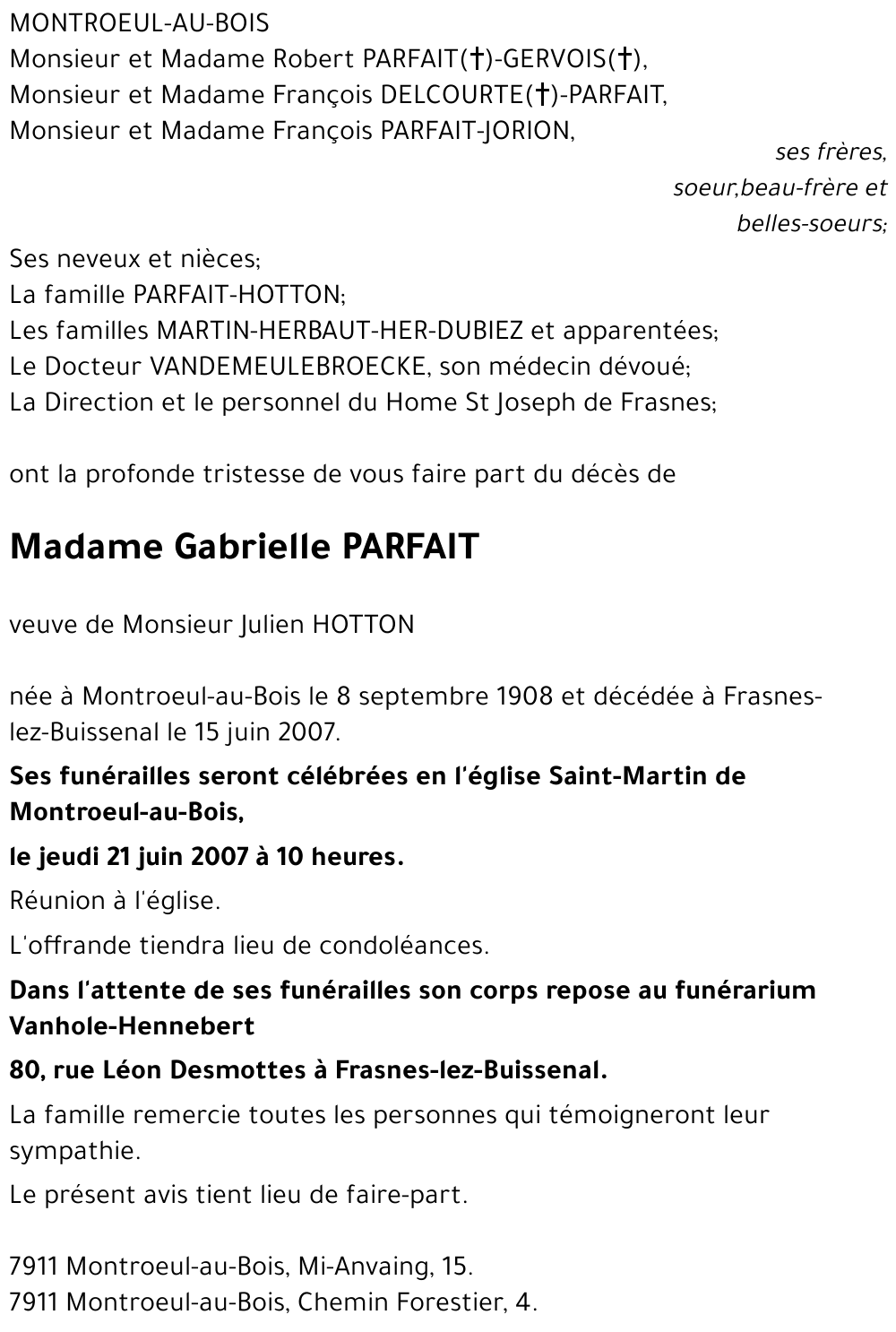 Gabrielle PARFAIT