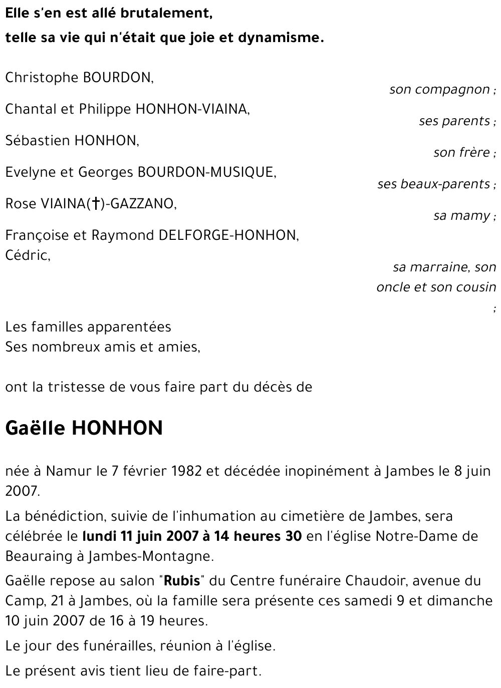 Gaëlle HONHON