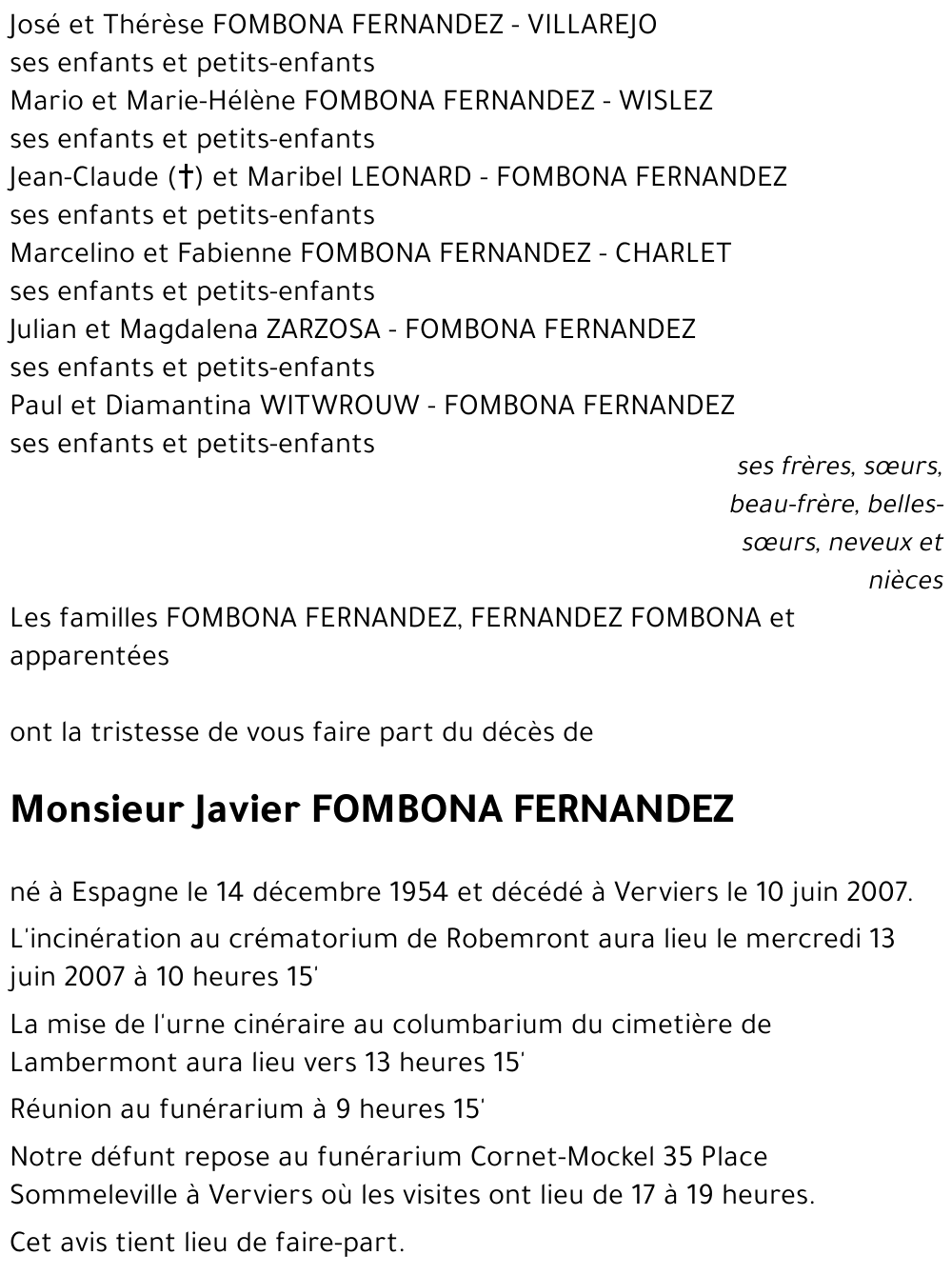 Javier FOMBONA FERNANDEZ