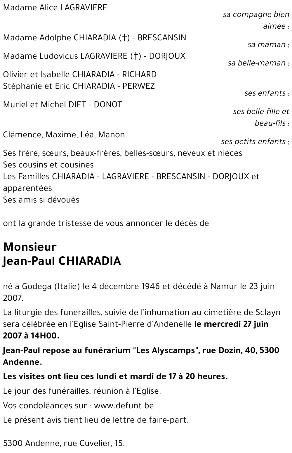 Jean-Paul CHIARADIA