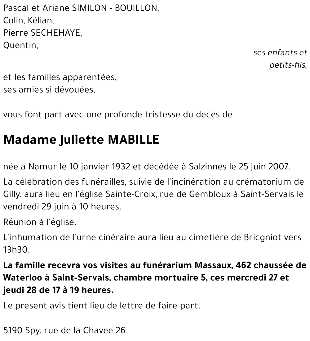 Juliette MABILLE