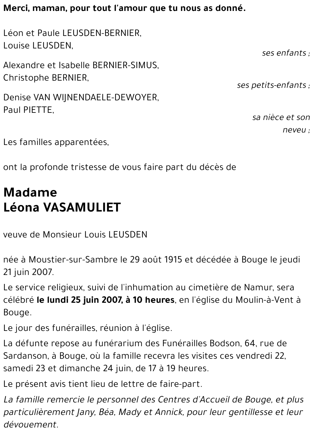 Léona VASAMULIET