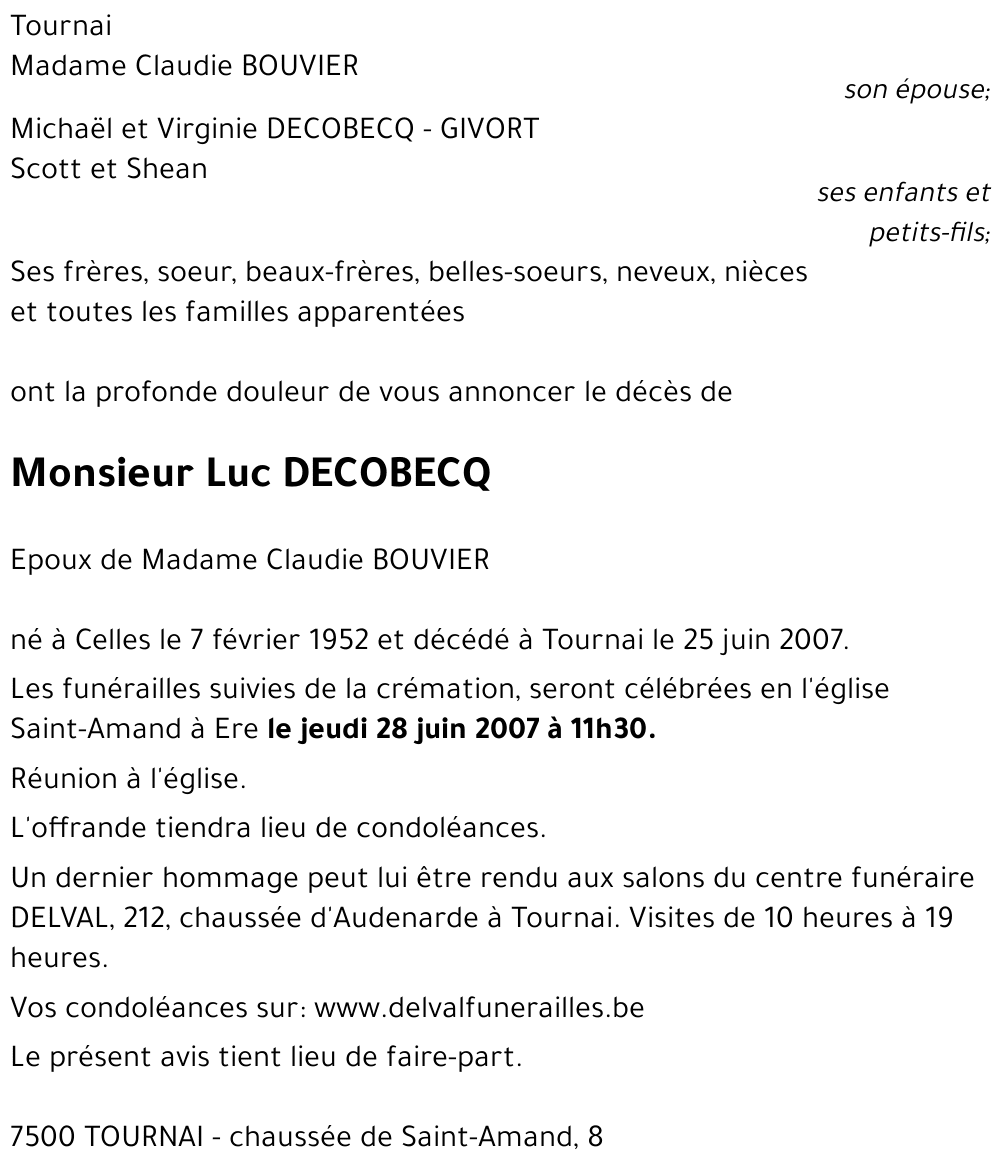 Luc DECOBECQ