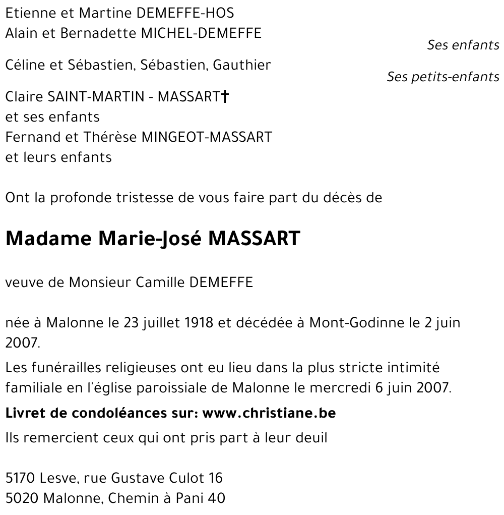 Marie-José MASSART