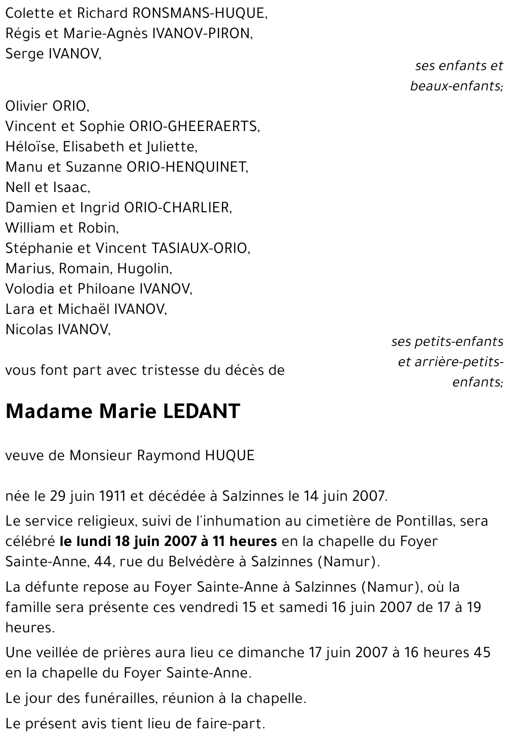 Marie LEDANT