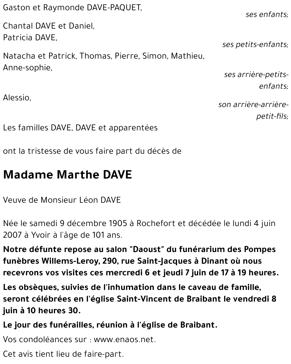 Marthe DAVE