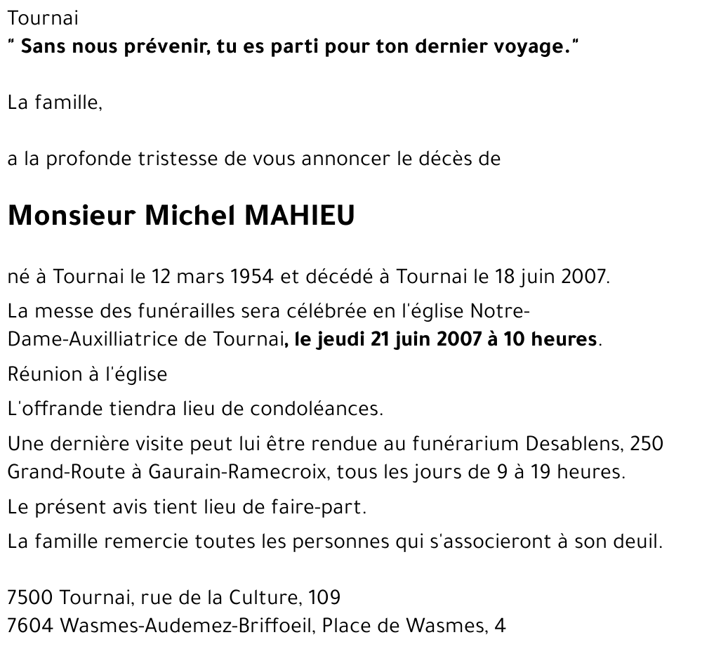 Michel MAHIEU