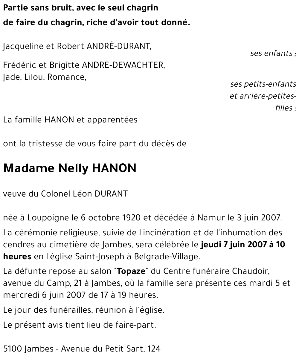 Nelly HANON