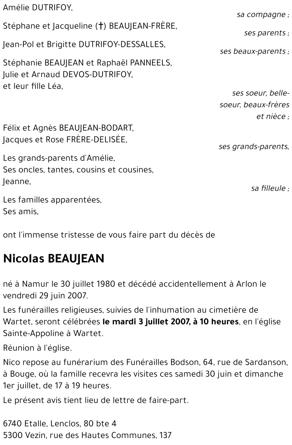 Nicolas BEAUJEAN