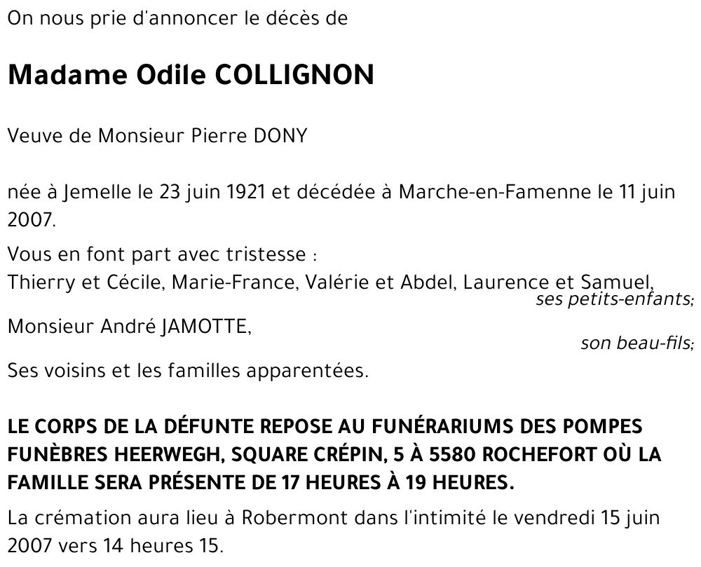 Odile COLLIGNON