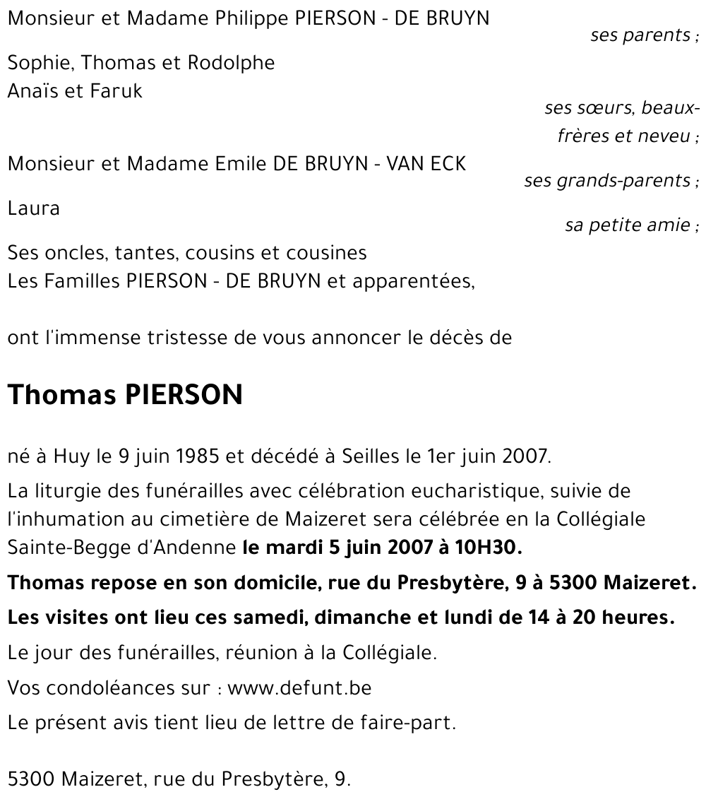 Thomas PIERSON