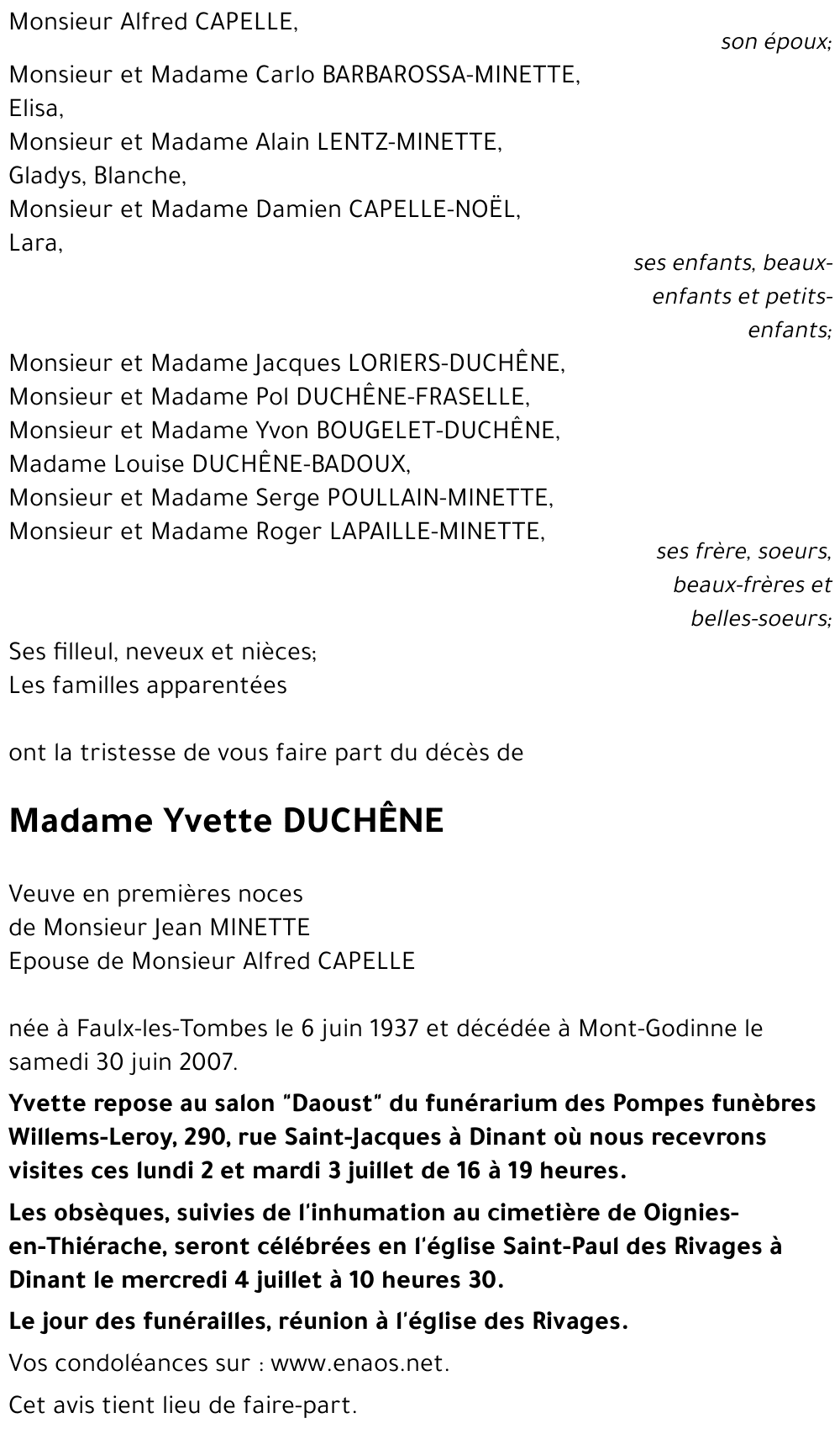 Yvette DUCHÊNE