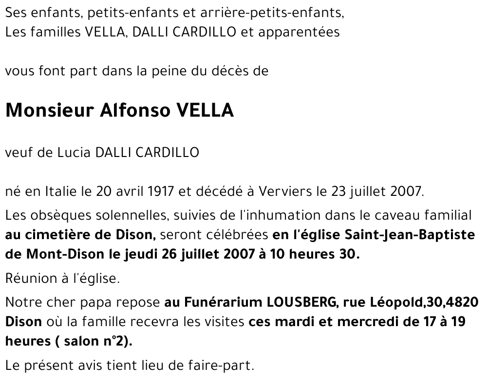 Alfonso VELLA