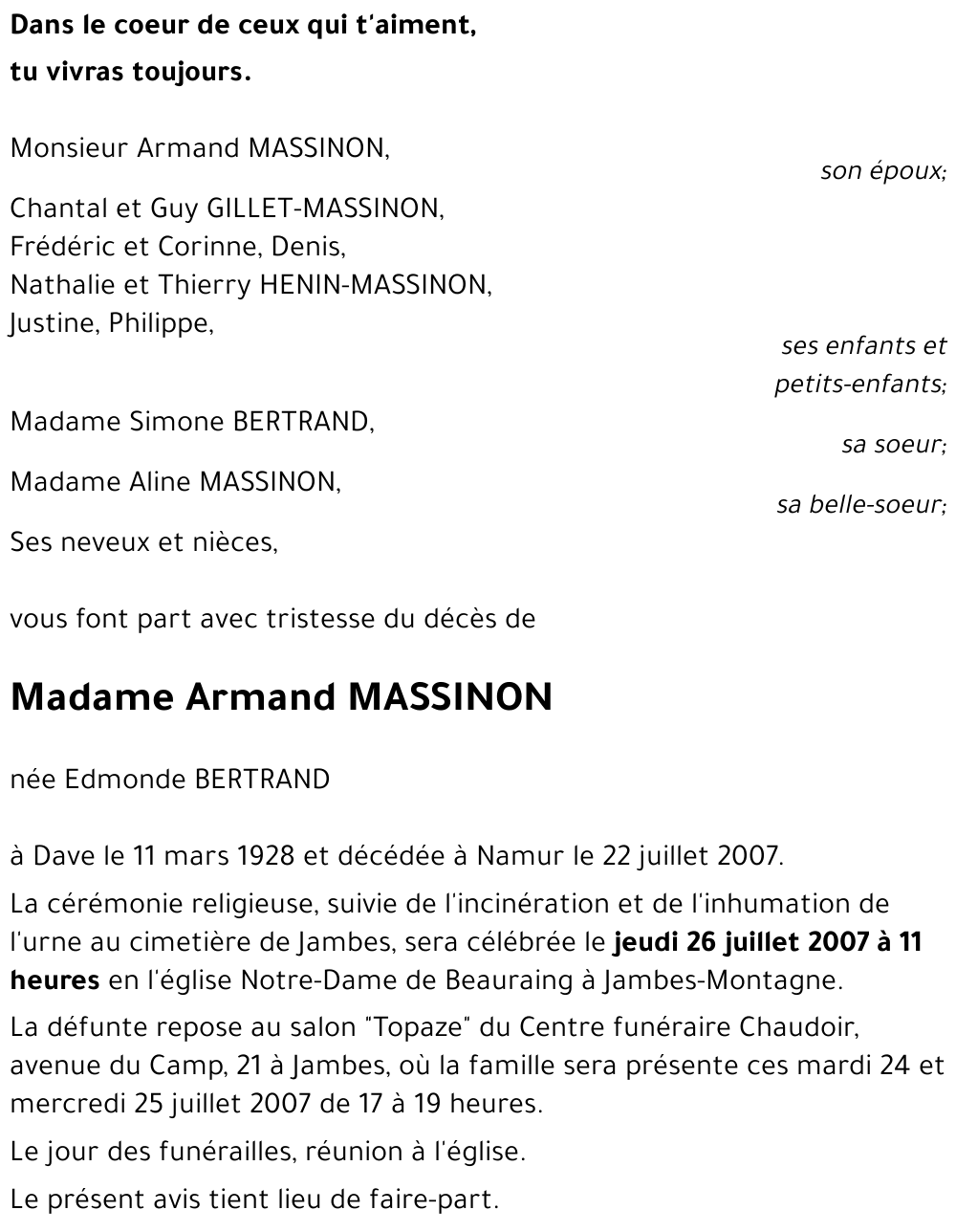 Edmonde BERTRAND