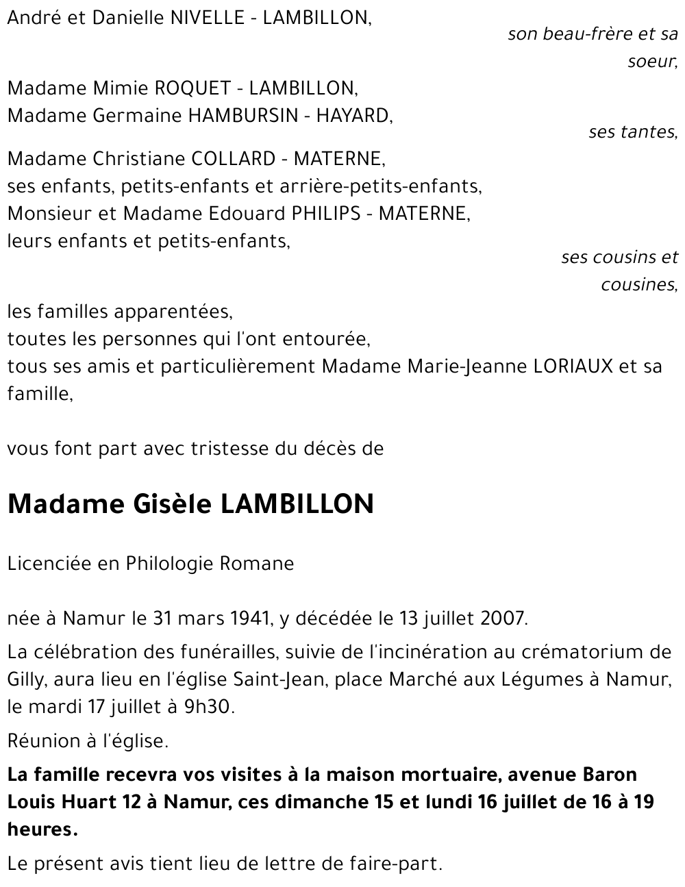 Gisèle LAMBILLON